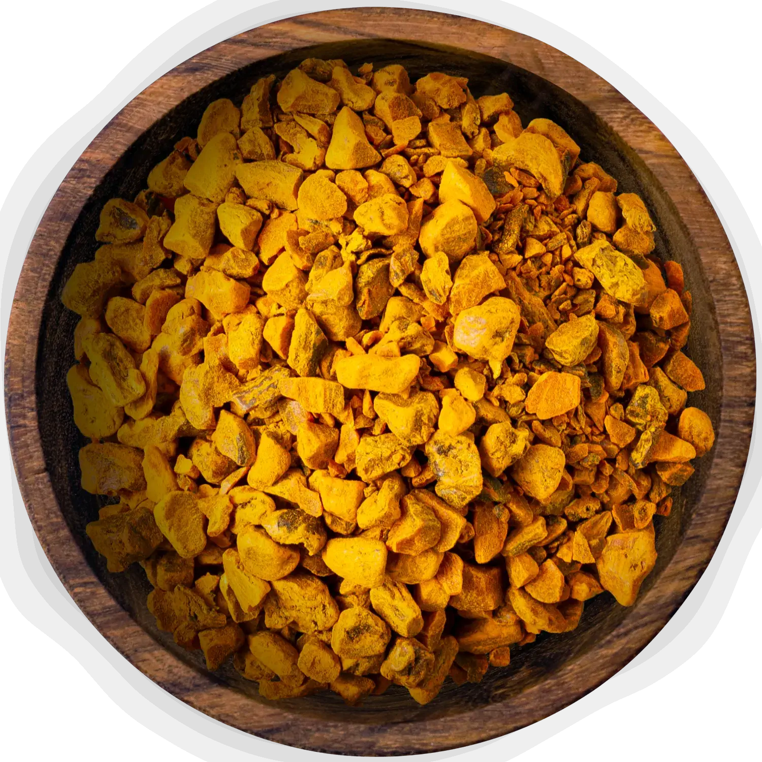 Kurkumawurzel, geschnitten