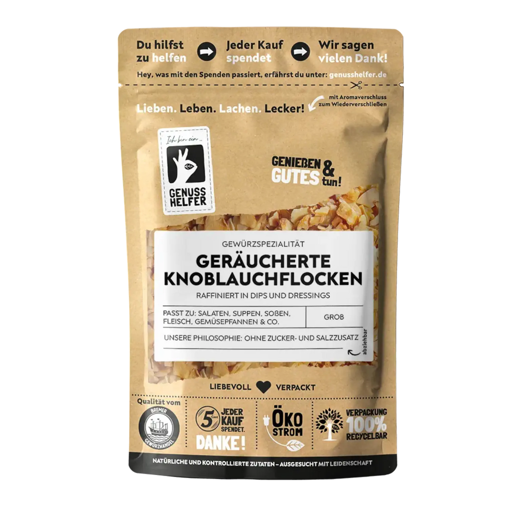 Knoblauchflocken, geräuchert