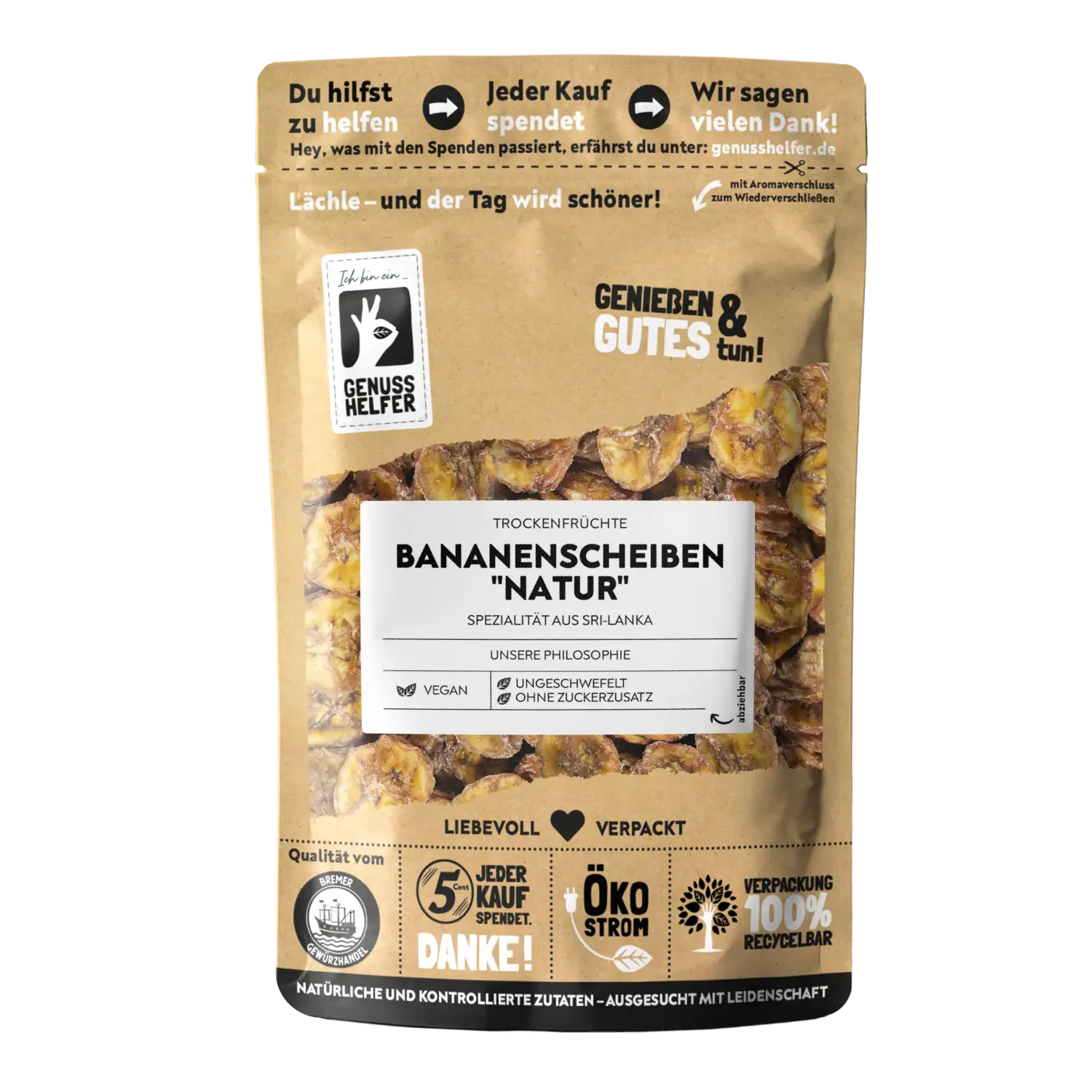 Bananenscheiben getrocknet