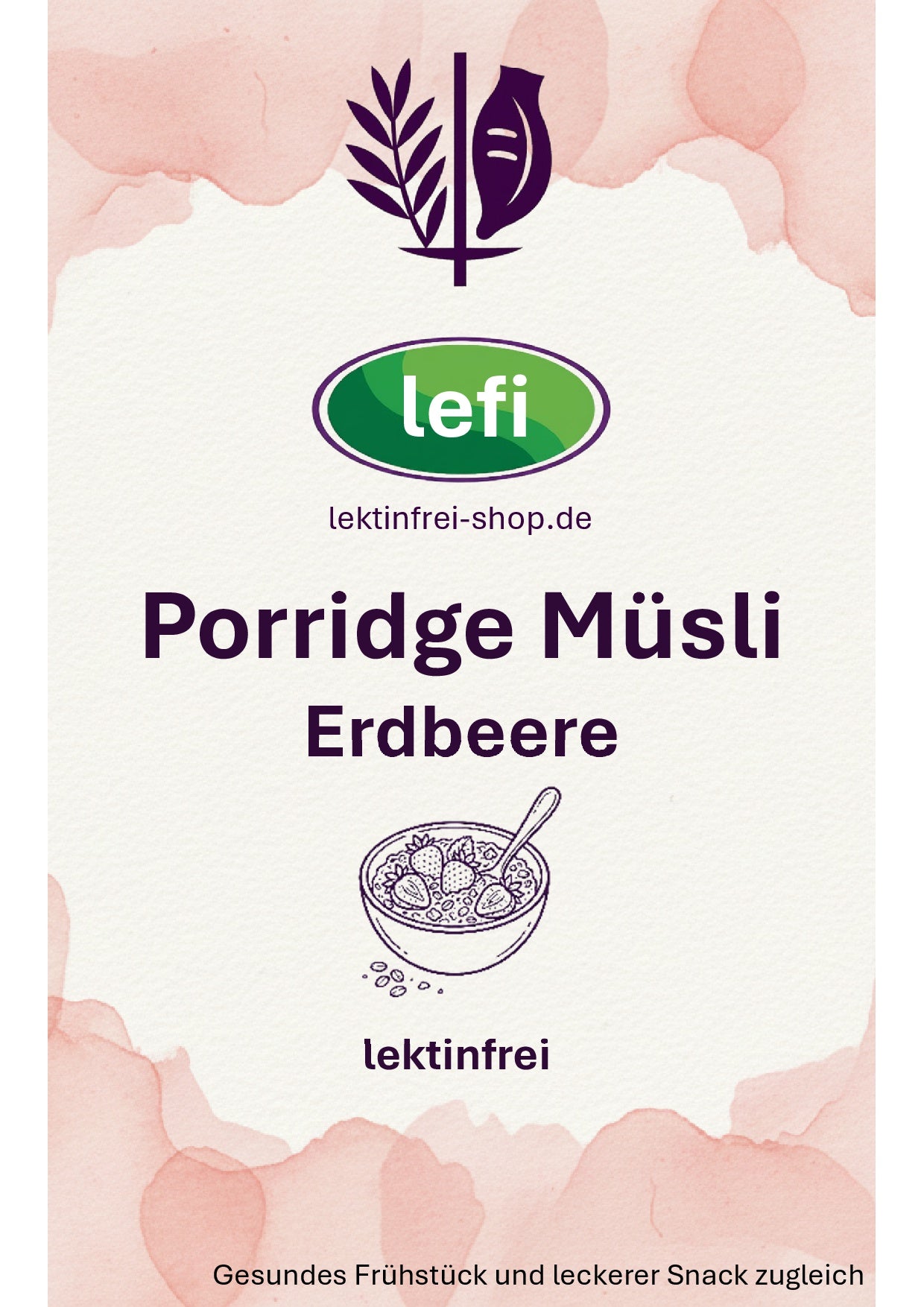 Testprodukt Porridge Müsli Erdbeere
